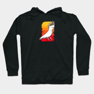 White cockatoo on sunset Hoodie